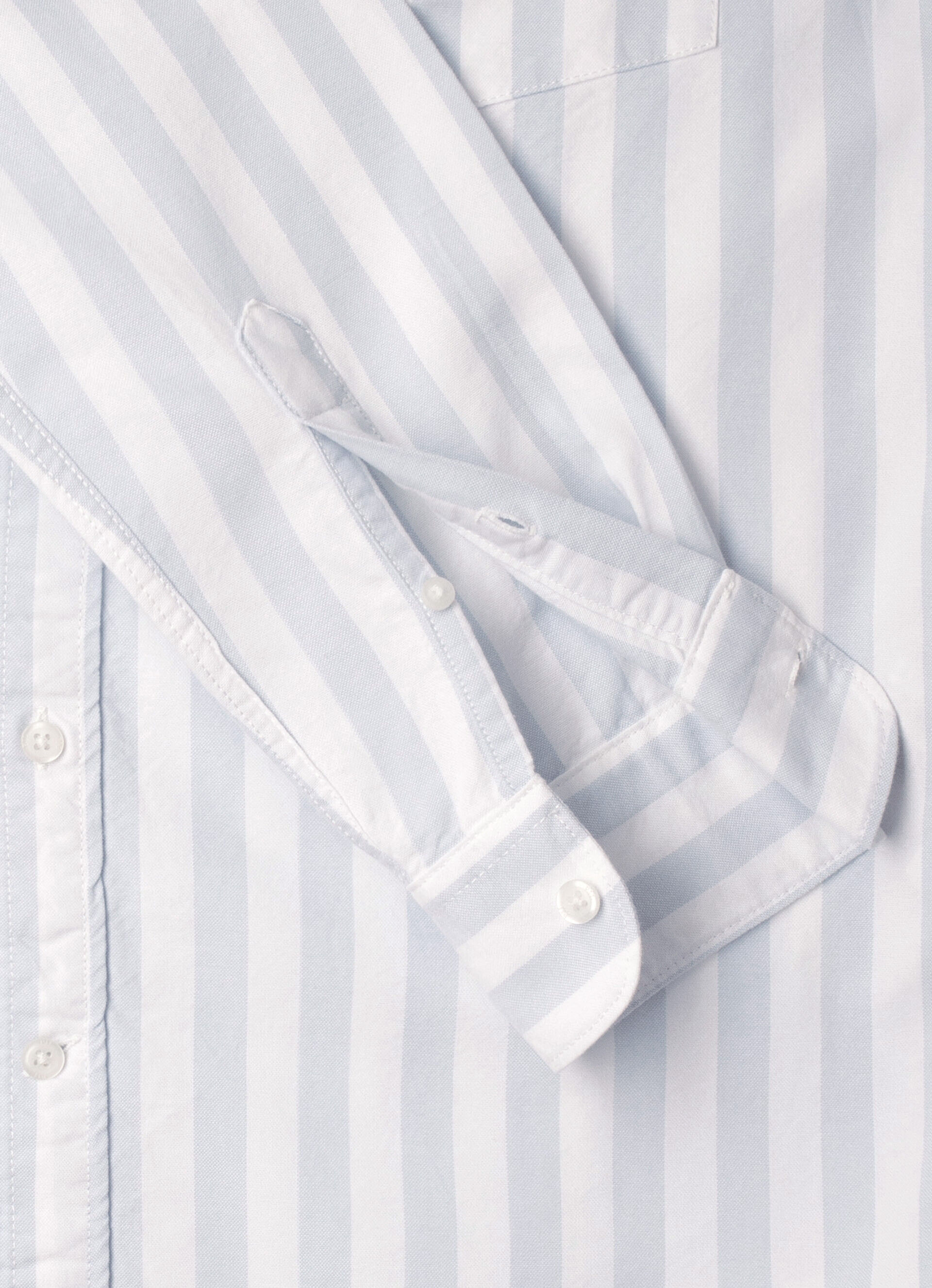 Camisa Oxford listrada LUCIUS SLIM - azul claro