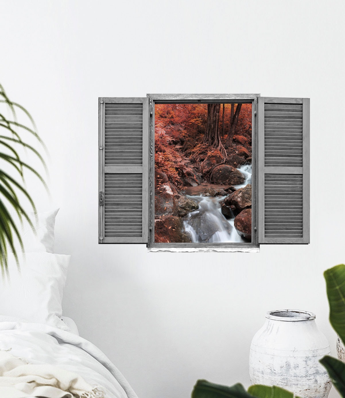 queence Wandtattoo »Bach« Wandsticker, Wandbild, selbstklebend, 3D, Fenster