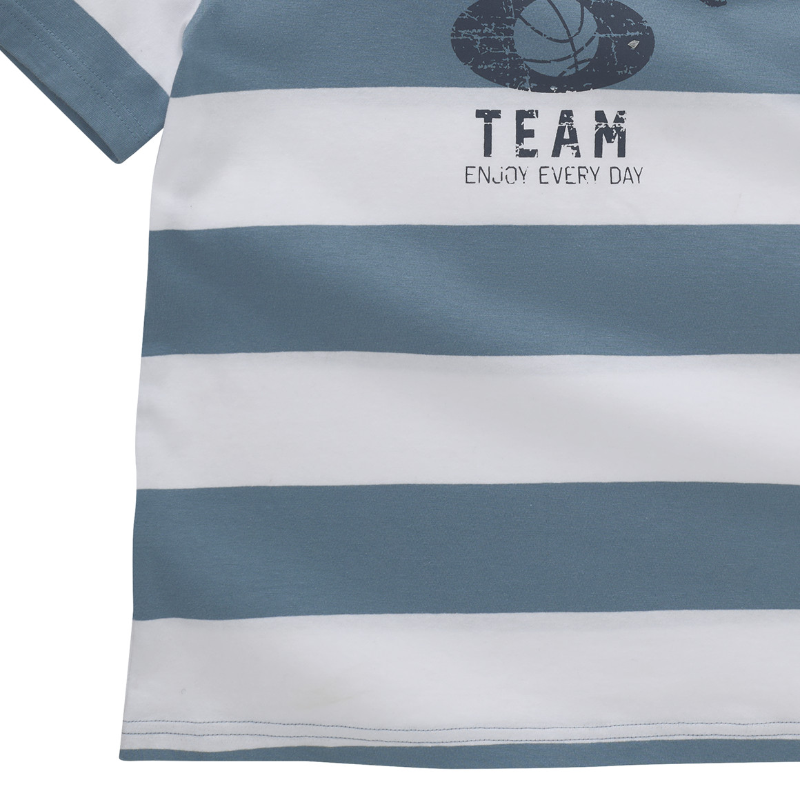 Topolino Jungen T-Shirt mit Streifen petrolblau / weiss