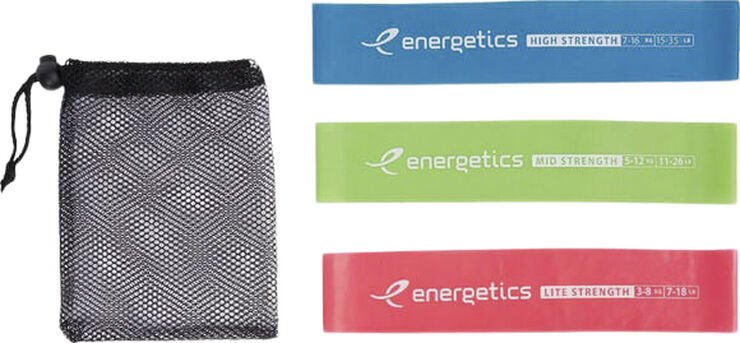 Energetics Træningselastikker 1. 0 - mini sæt Multifarvet