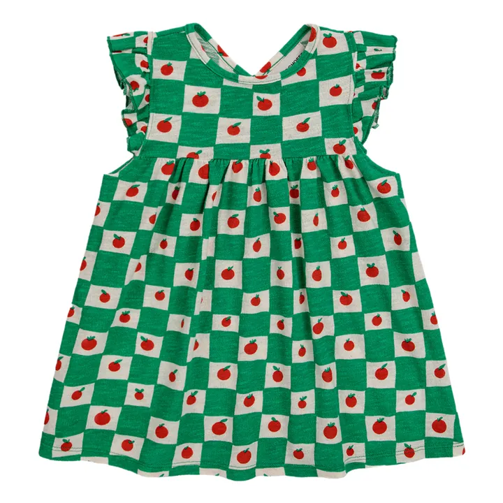 Bobo Choses Robe Volants Coton Bio Tomates | Vert