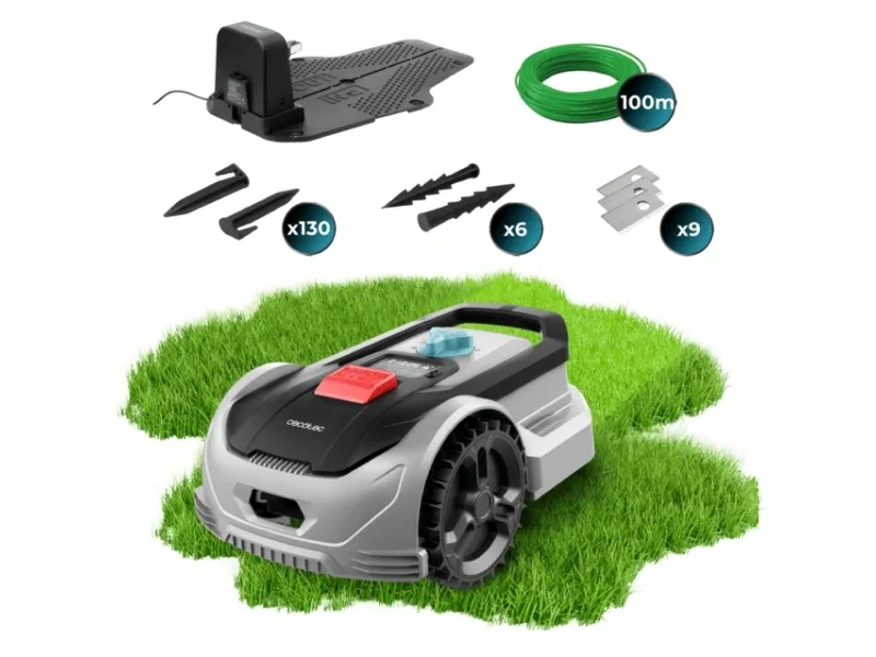 Cecotec Conga GrassHopper 300, Robot plæneklipper, 300 m², 16 cm, 2 cm, 5 cm, 27%