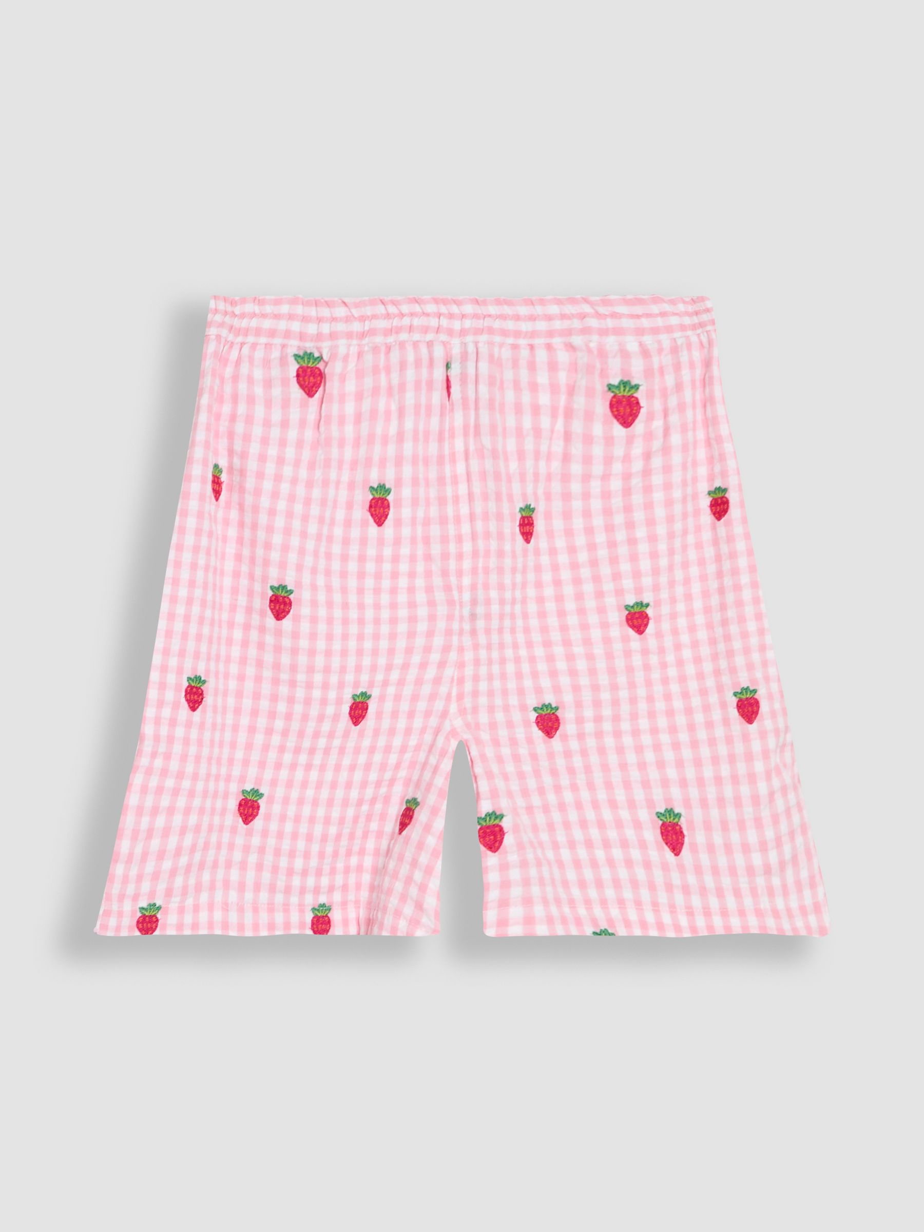JoJo Maman Bébé - 2 -delige set van blouse en short met aardbeienborduursel