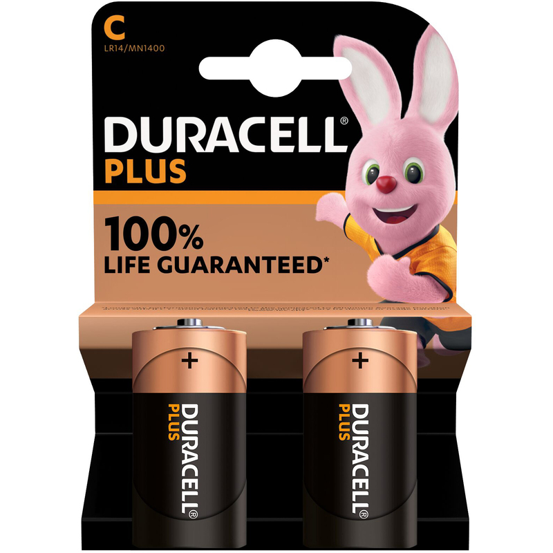 Duracell Batterien Plus, C/LR14, 2 Stück