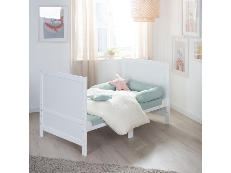 roba Babybett Kombi Easy Sleep Weiss, 70 x 140 cm Kombi-Kinderbett umbaubar