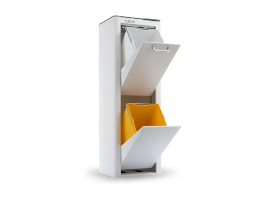 Poubelle cuisine de tri sélectif - 2 compartiments de 20L- CUBEK