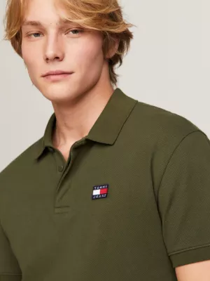 Polo Classic Fit Badge em Piqué Camurçado