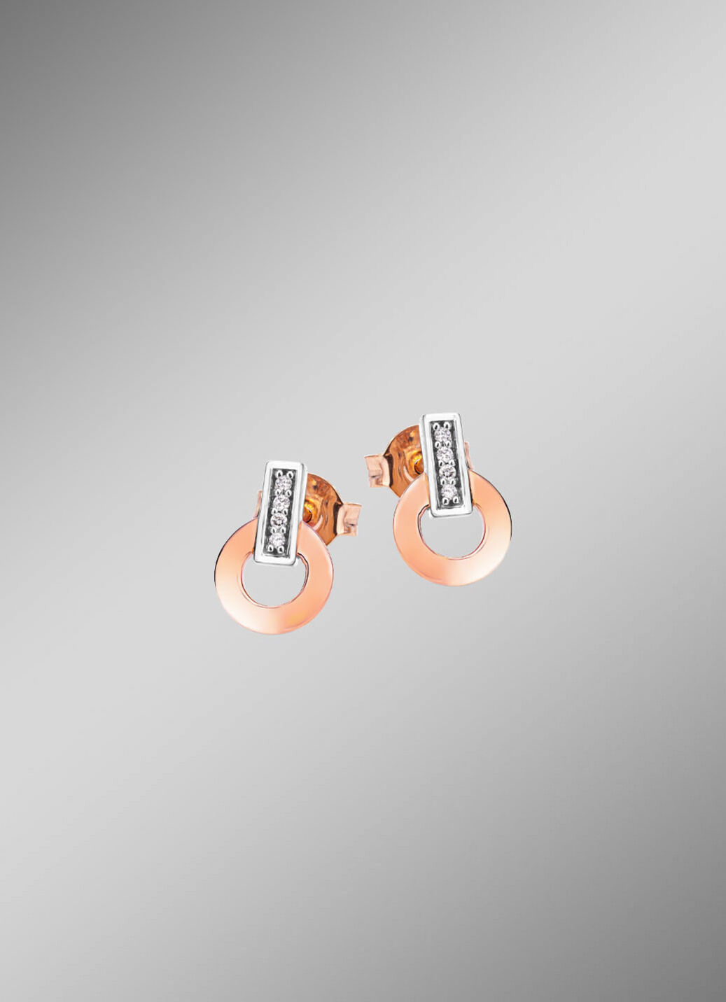 Moderne Ohrstecker mit 8 Brillanten