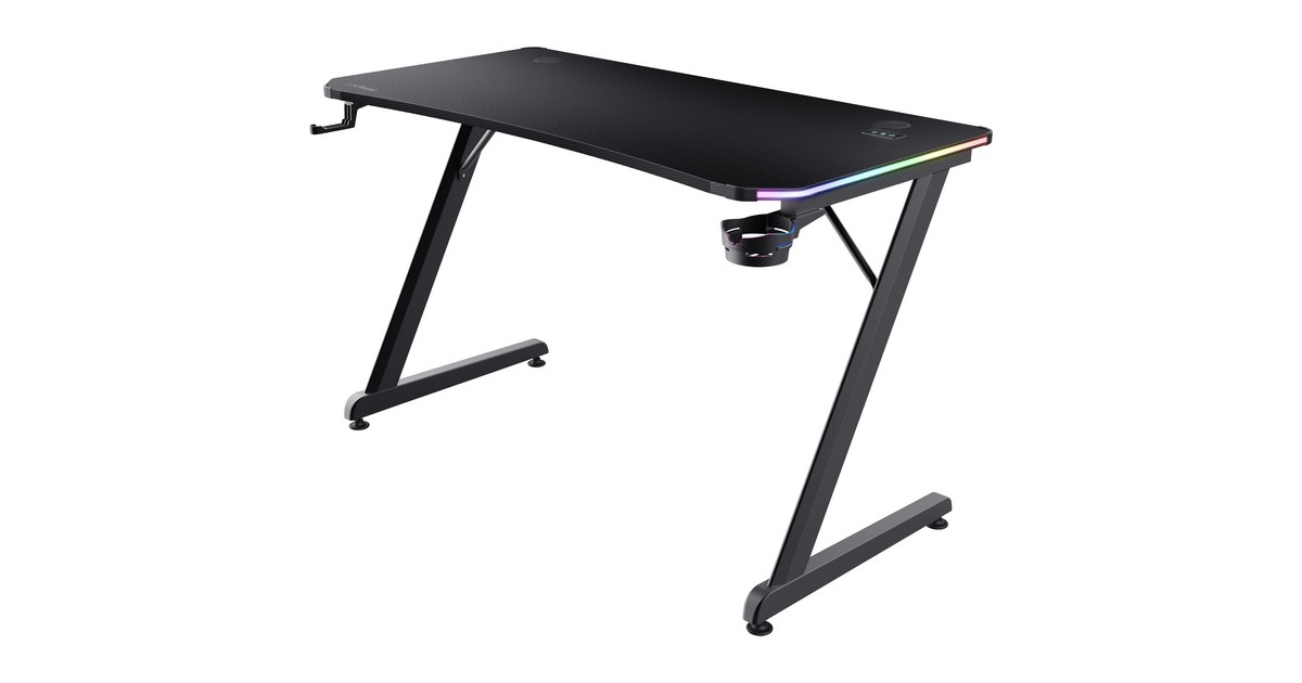 TrustGXT 709 Luminus RGB-gamingbureau gaming desk  (Zwart)