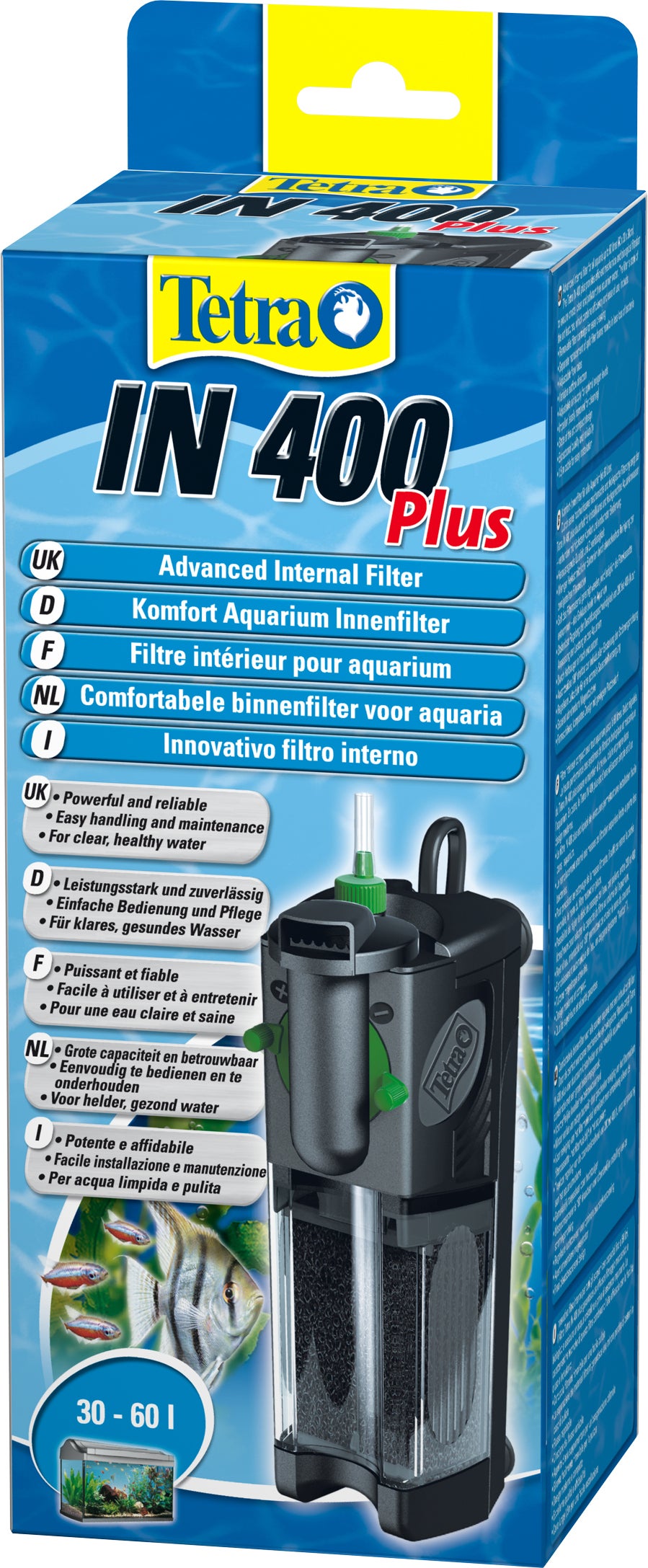 Tetra aquarium binnenfilter IN 400 l/h Plus 30-60 L