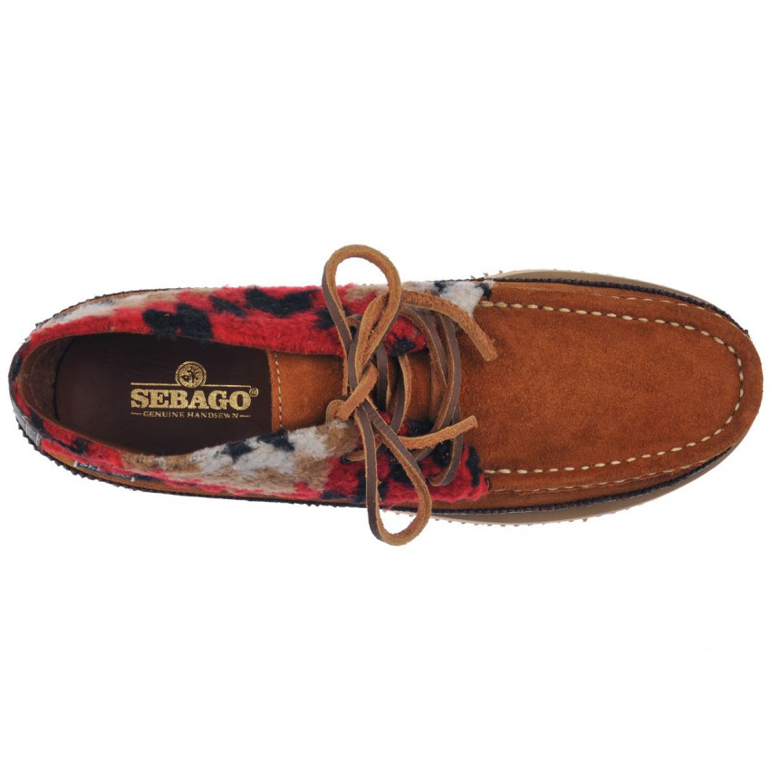 MIWAK AZTEC DK BROWN COGNAC NAVAJO-Mocassin en cuir pour homme