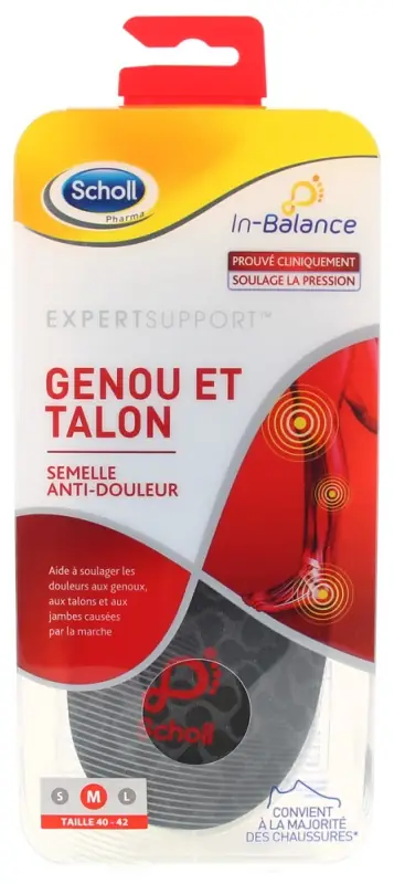 Semelles Expert Support Anti-Douleur Genou & Talon T2 - 1 paire