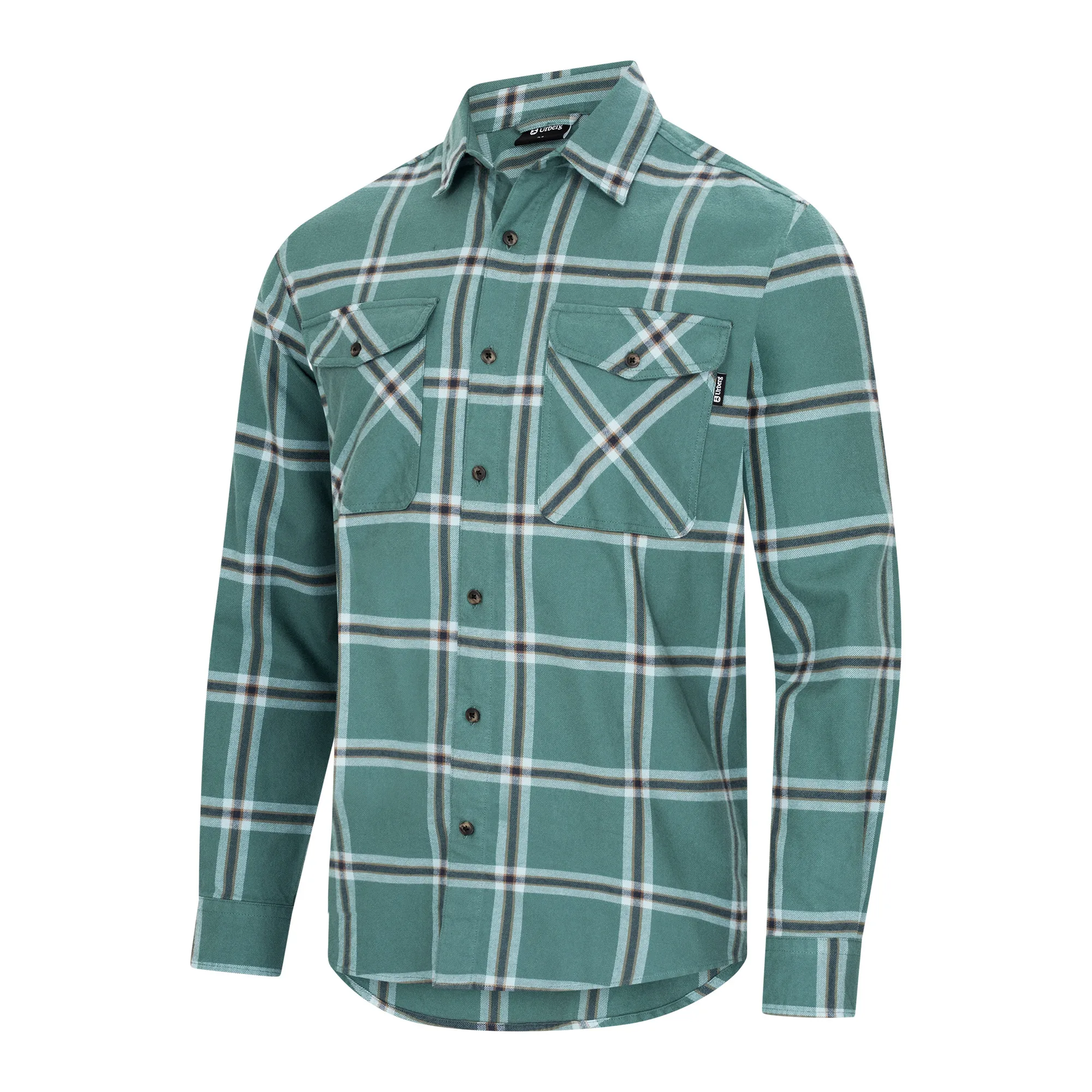 Urberg Two Pocket Flanell Shirt Men Silver Pine/ Blue Nights