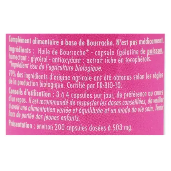 Óleo de Borragem Superdiet 200 cápsulas