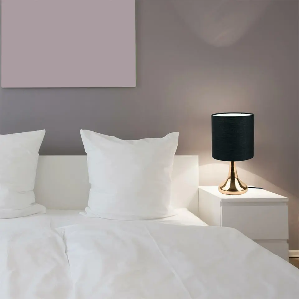 Home deco factory LED Tafellamp Elegance - goud - D15 x H33 cm