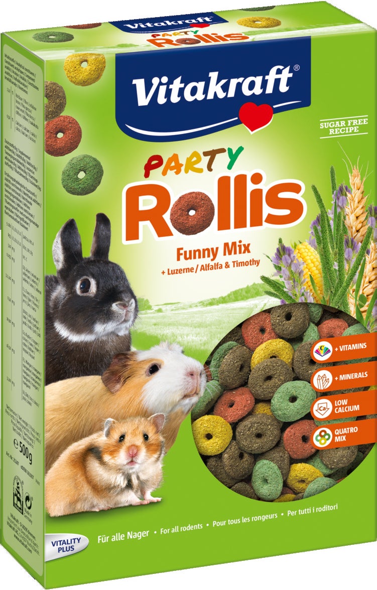 Vitakraft knaagdier- en konijnensnack Party Rollis 500 g