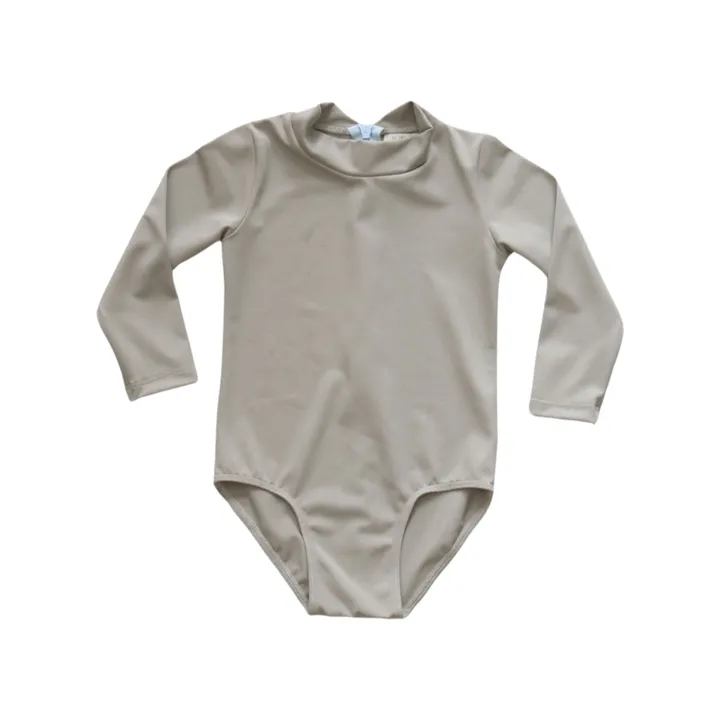 The Simple Folk Maillot 1 Pièce Manches Longues | Gris clair