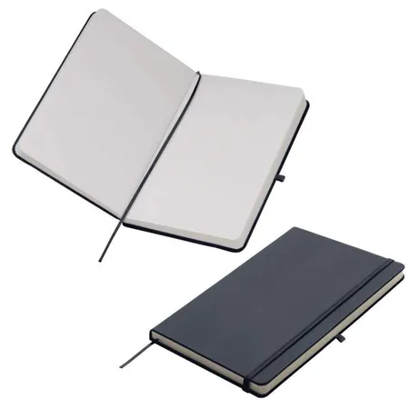 Easy Gifts Notizbuch im samtweichen PU Hardcover mit 160 blanko Seiten, DIN A5, schwarz