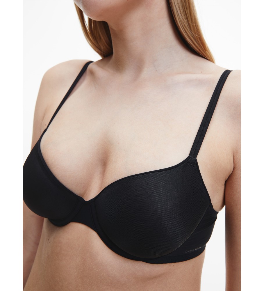Sutiã invisível Calvin Klein Sheer Marquisette, preto