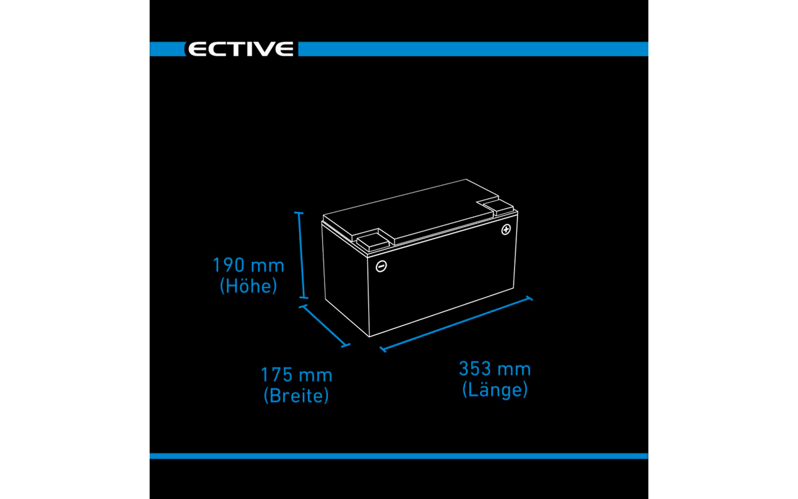 Ective LC 100 BT LT 12 V LiFePO4 Lithium Versorgungsbatterie
