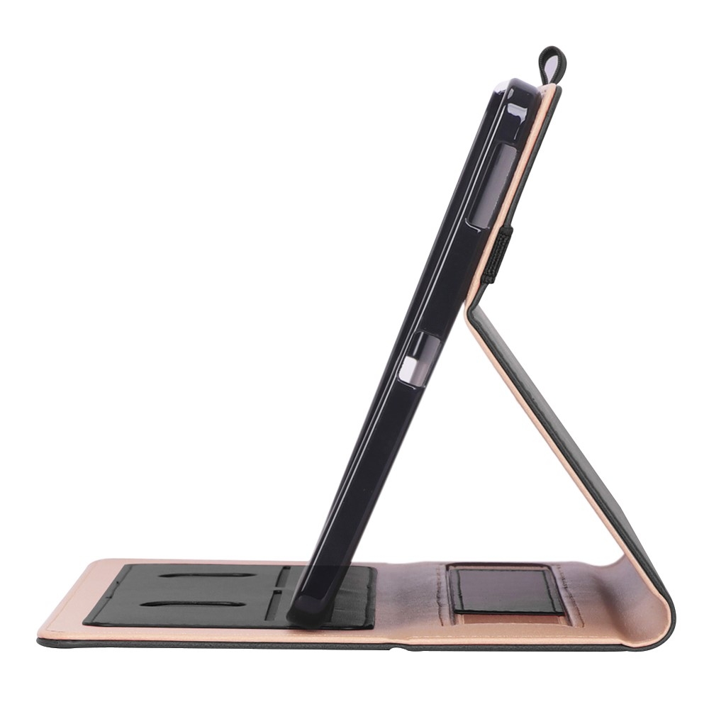 Samsung Galaxy Tab S6 Lite (2024/2022/2020) Leder Tasche Flip Cover mit Handschlaufe - Schwarz