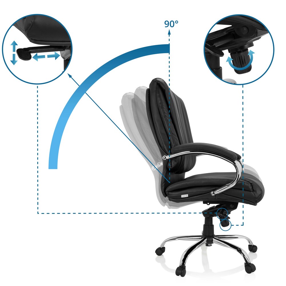 XXL Drehstuhl XXL H 100 Kunstleder mit Armlehnen hjh OFFICE