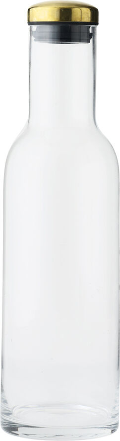 Audo Copenhagen Bottle Carafe, 1 L. , Clear/Brass Transperant
