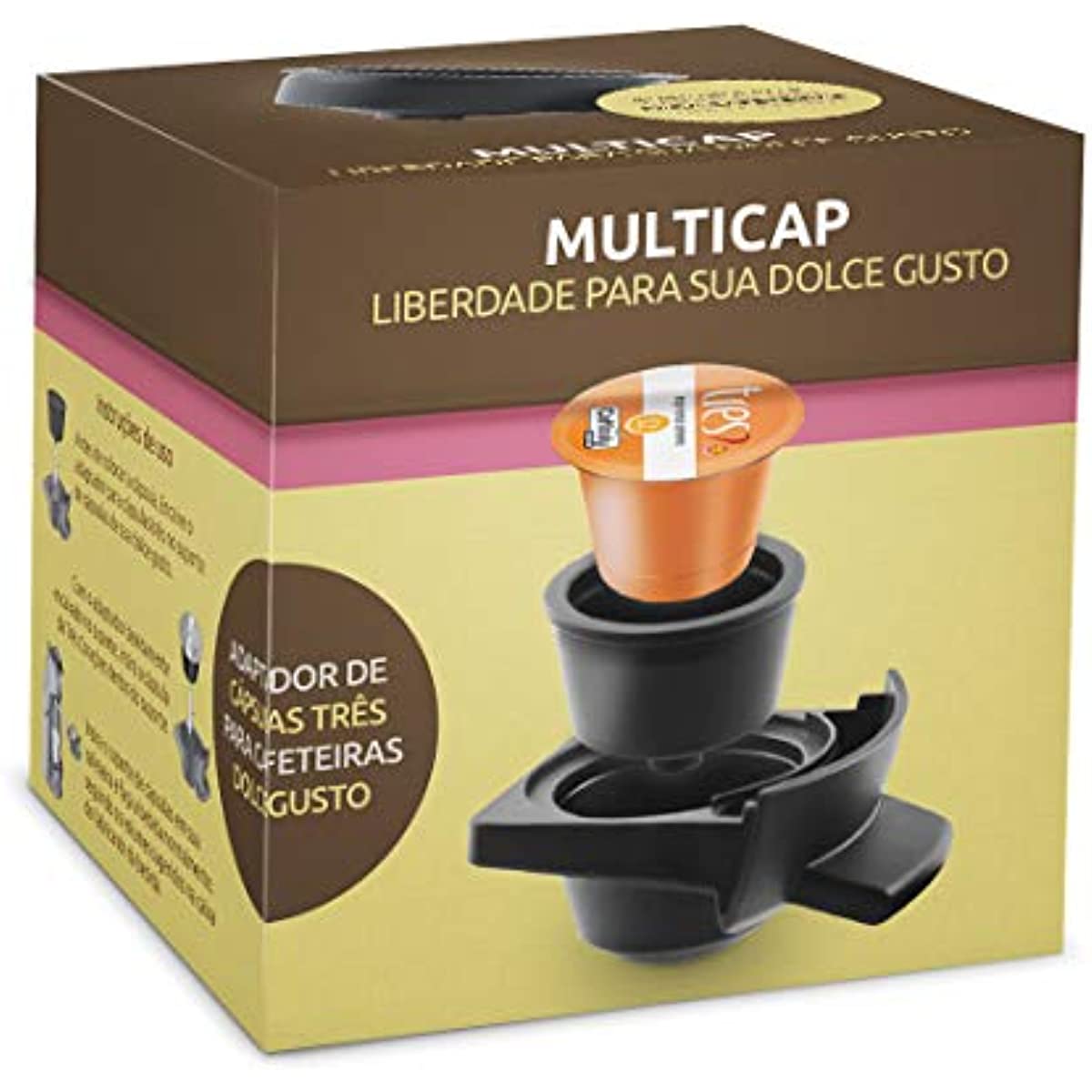 Multicap - Adaptador de c&aacute;psulas Tr&ecirc;s para Cafeteiras Dolce Gusto