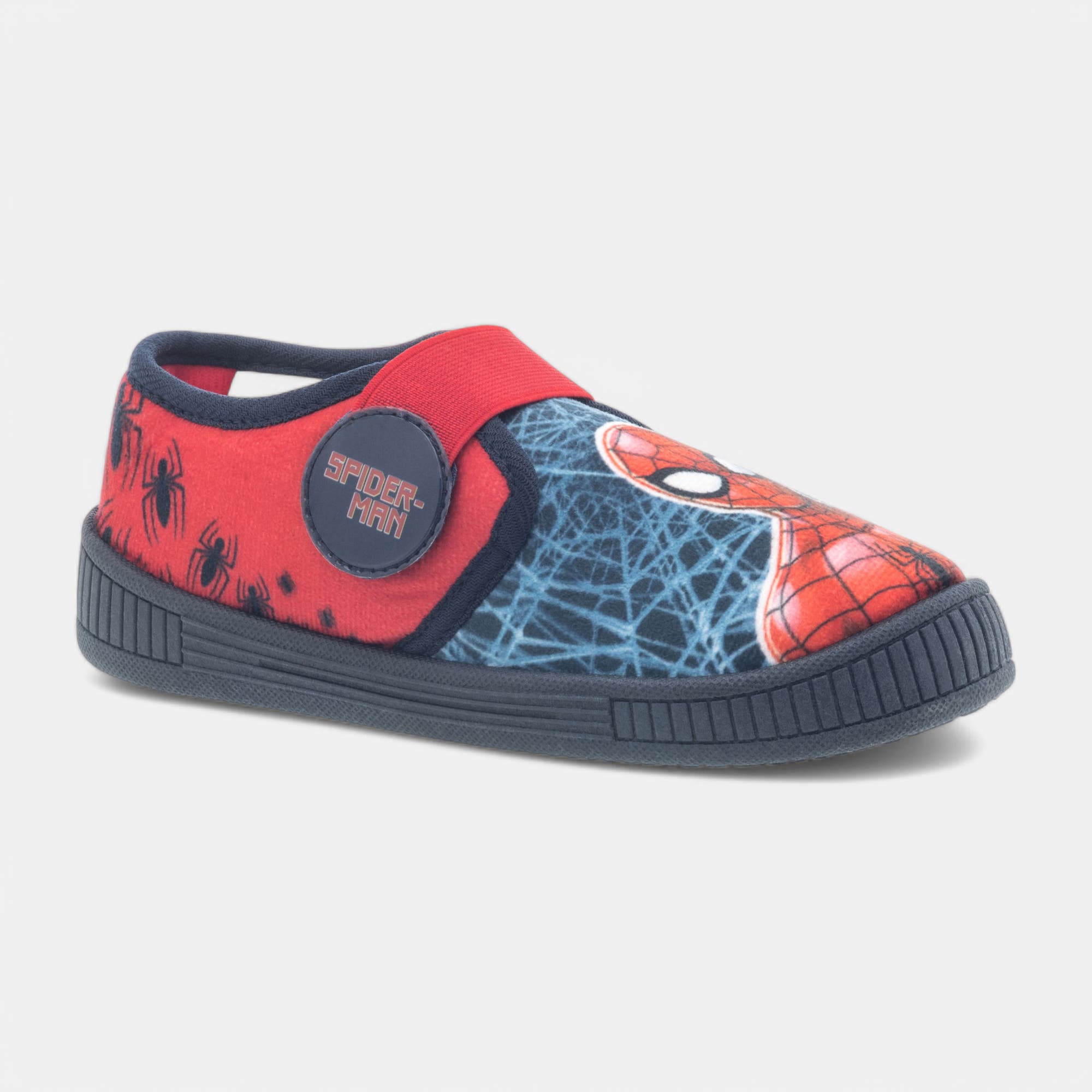 Pantoufles attaches velcros Garçon bleu marine