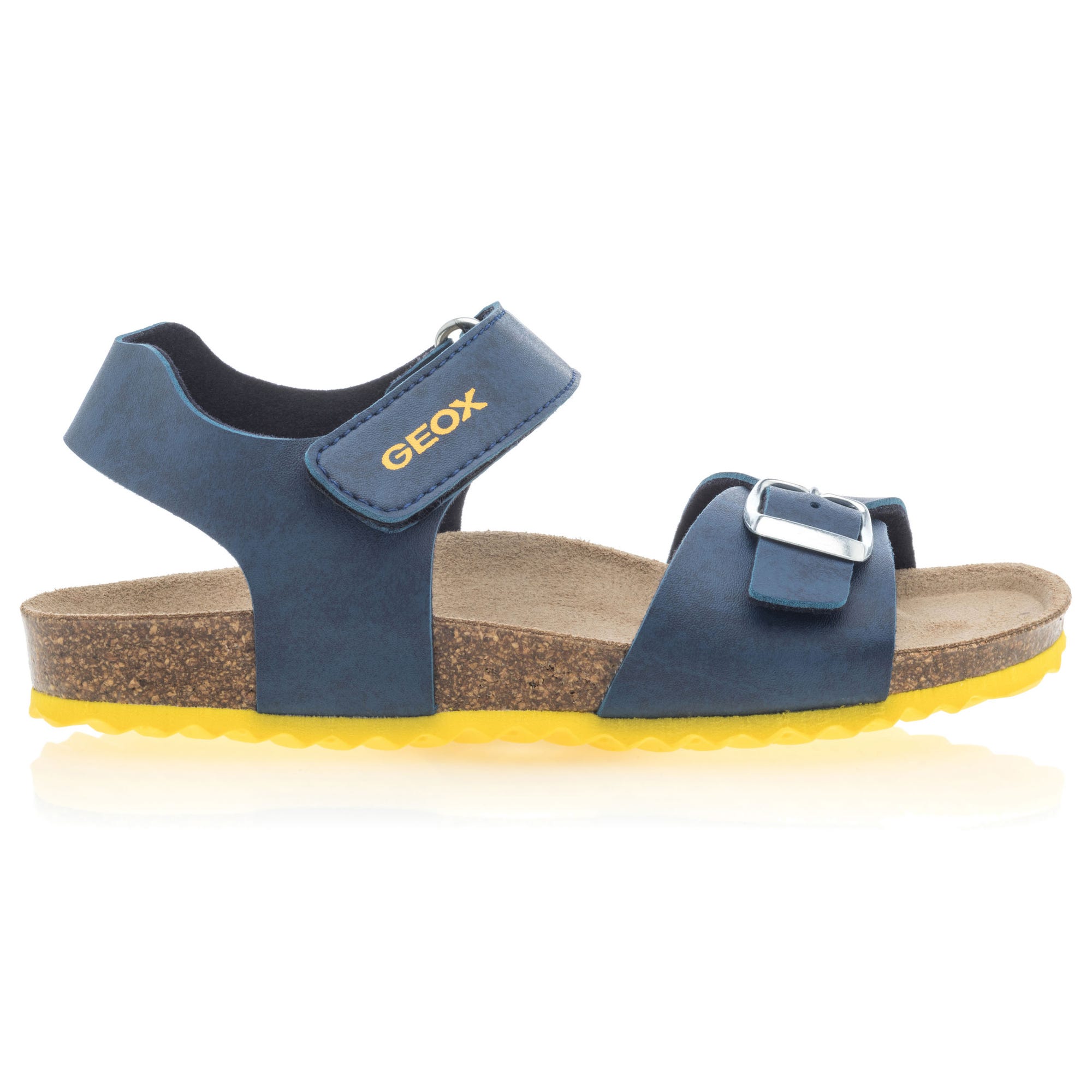 Mules semelle liège Garçon bleu