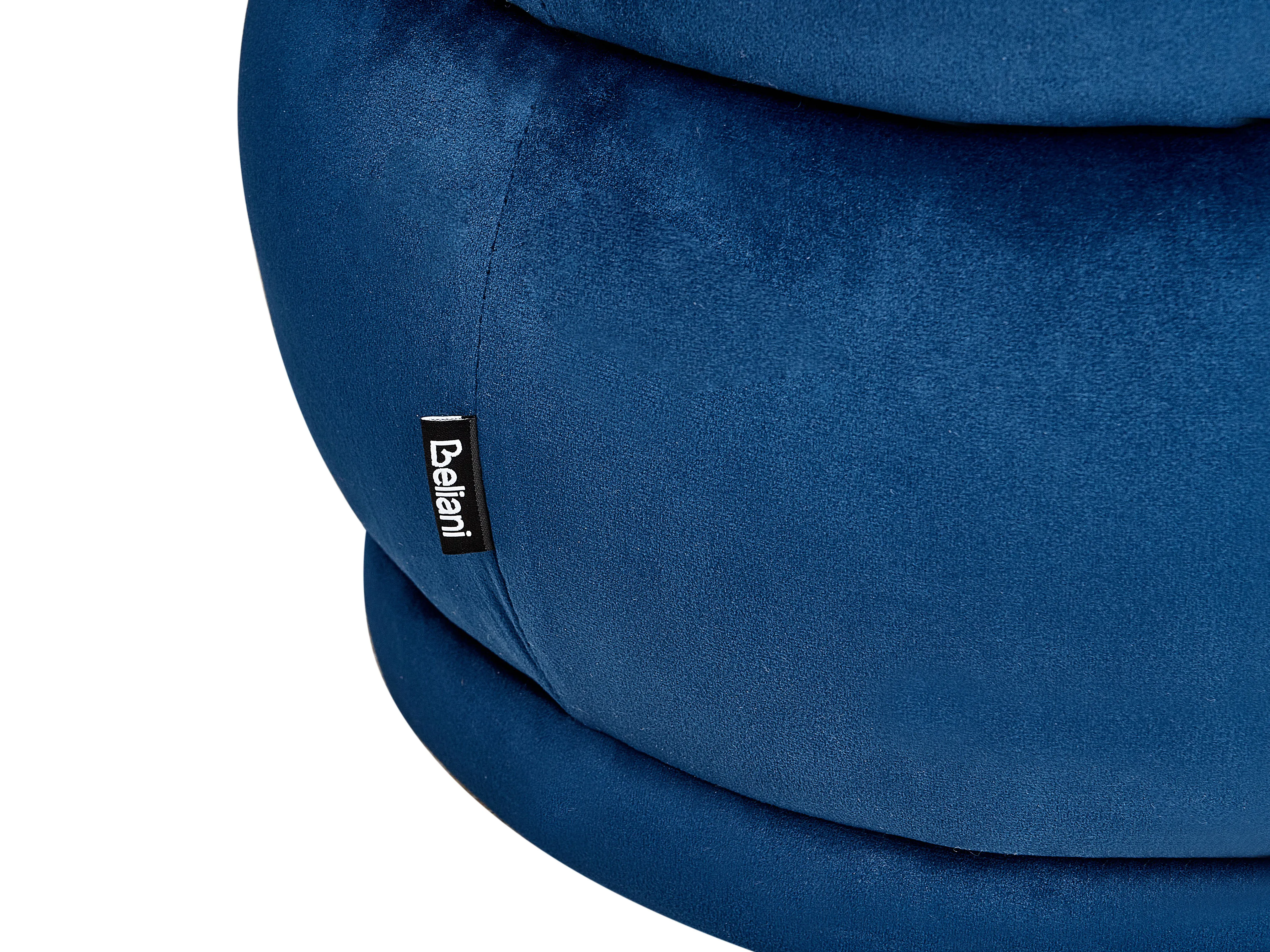 Bankje ELLENDALE Fluweel Marineblauw