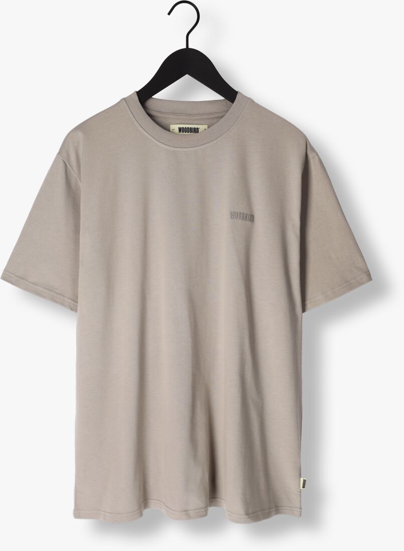 WOODBIRD taupe woodbird t-shirt wbbaine base tee