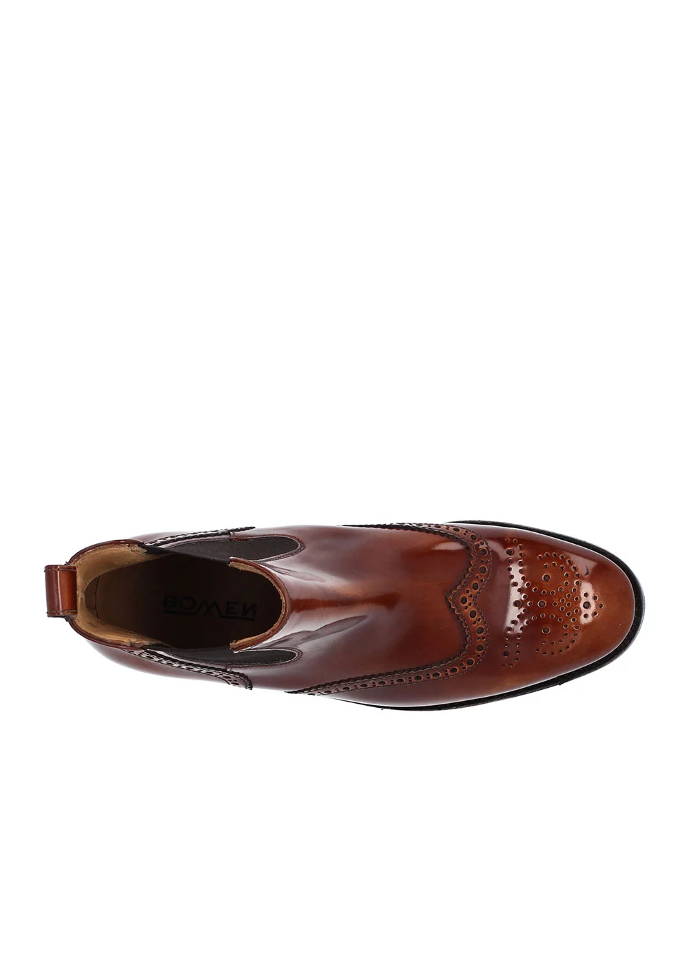 H WING TIP CHELSEA CUIR CAMEL
