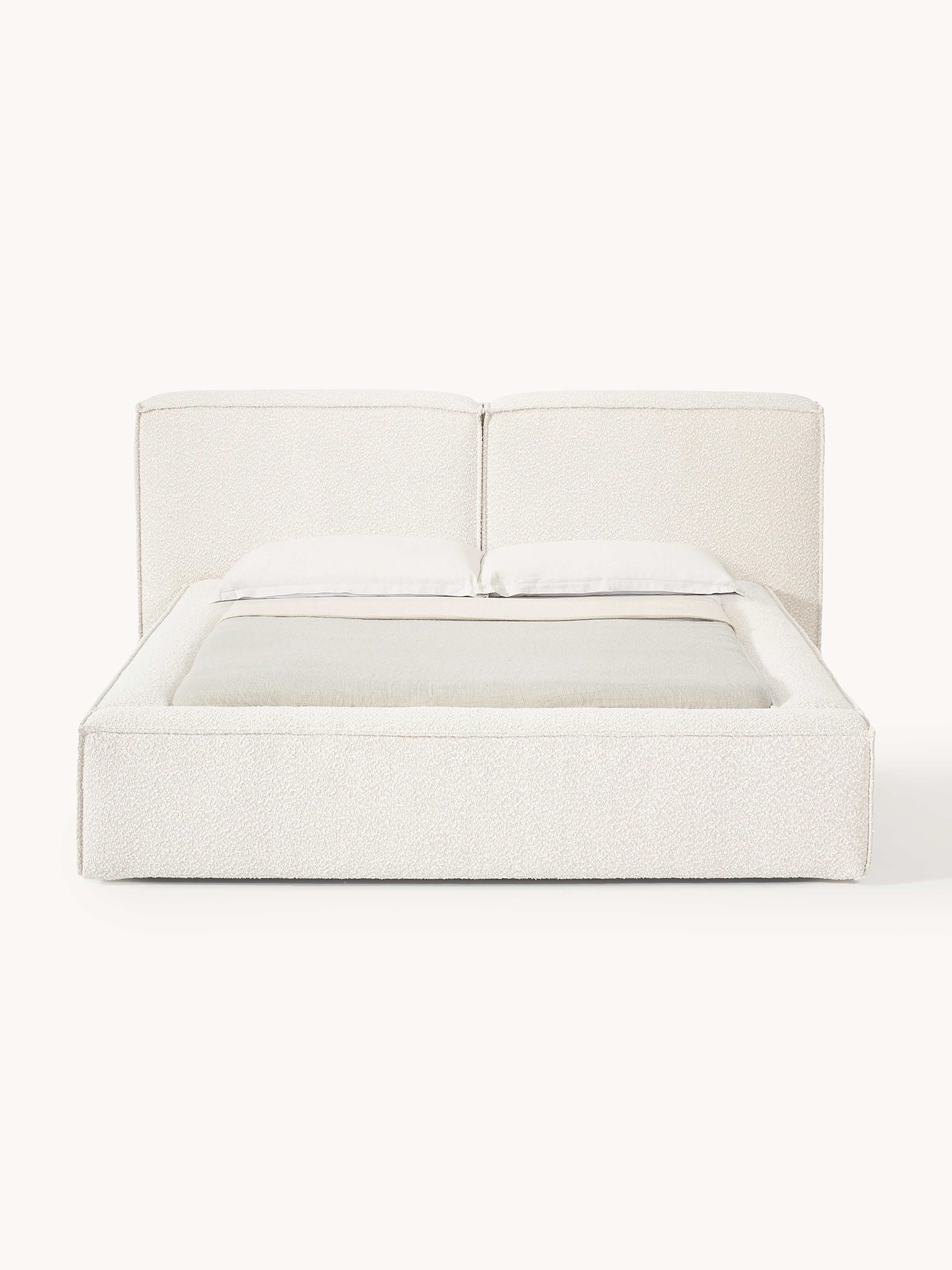 Bouclé gestoffeerd bed Lennon
