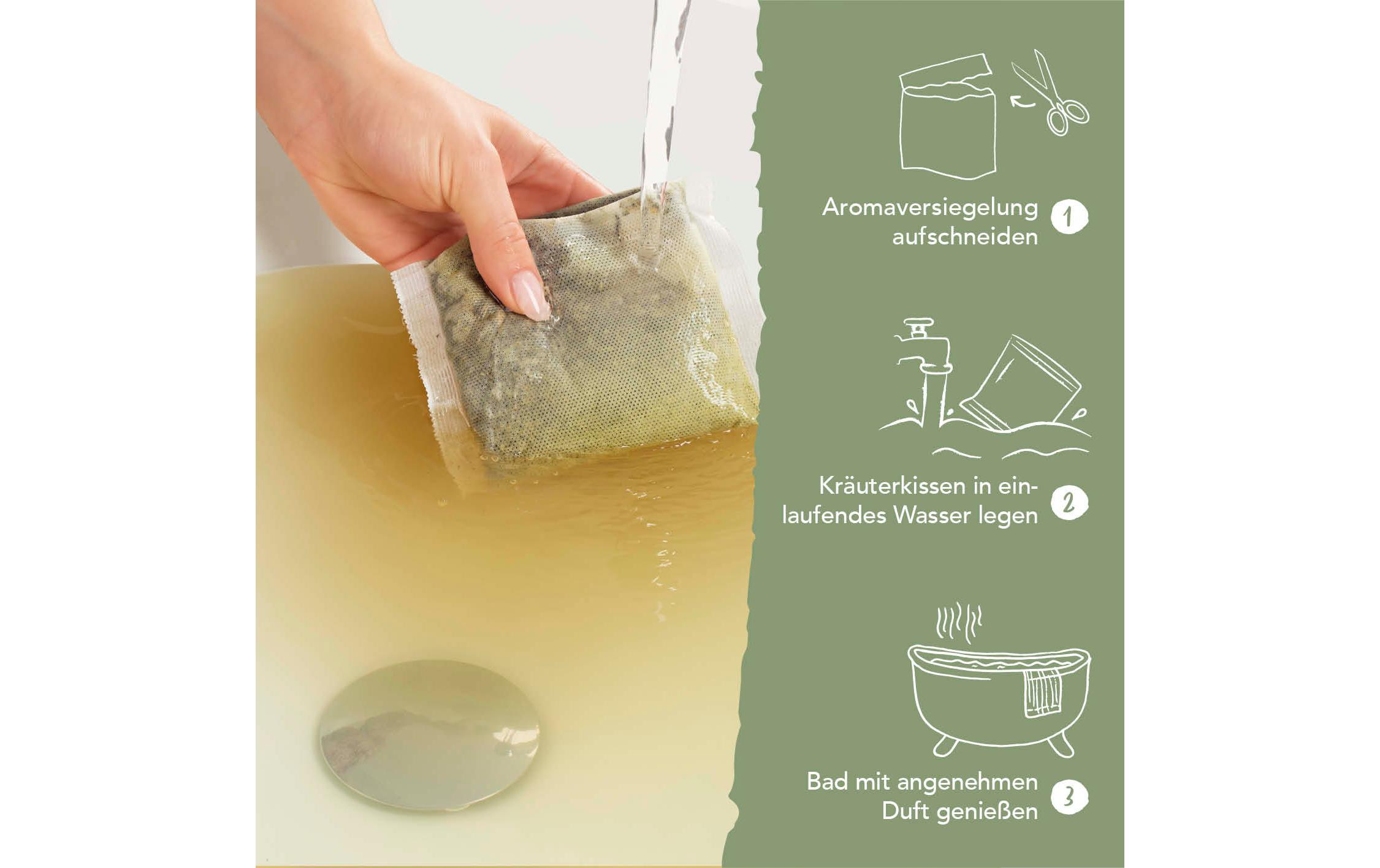 Herbal Spa Badekissen Entspannungszeit 3er SetKräuterbad-Kissen aus «Die Höhle der Löwen»
