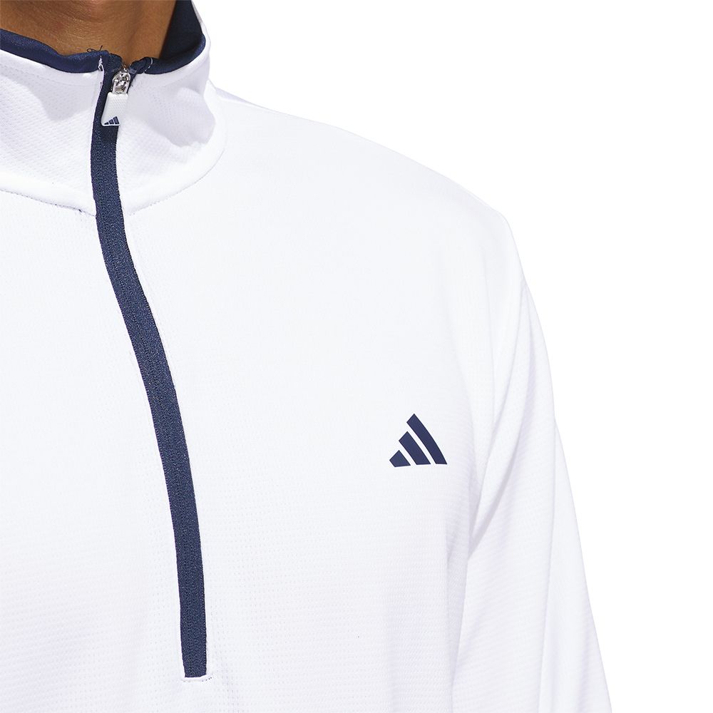 Quarter Zip Pullover Genser Herre Hvit