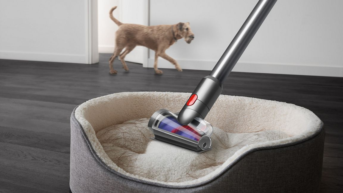 V15 Detect Fluffy Staubsauger Kabelloser Akku Sauger mit LCD Display / Ladestation (476575-01)