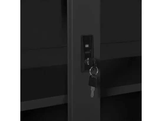 Armoire à portes coulissantes avec jardinière Anthracite Acier