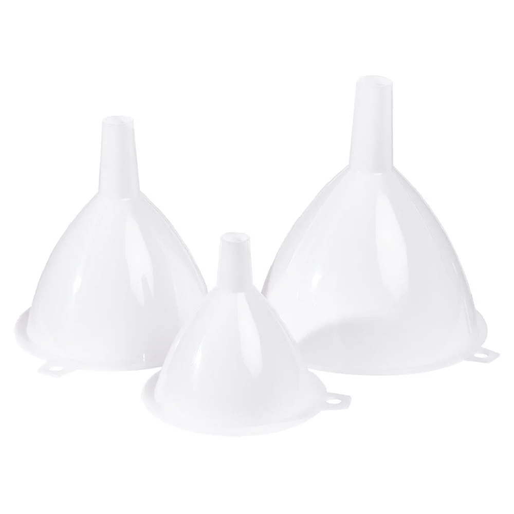 Entonnoir en plastique blanc x3