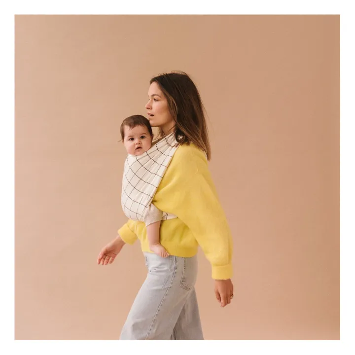 Studio Romeo Porte-bébé Geometric en coton bio | Blanc