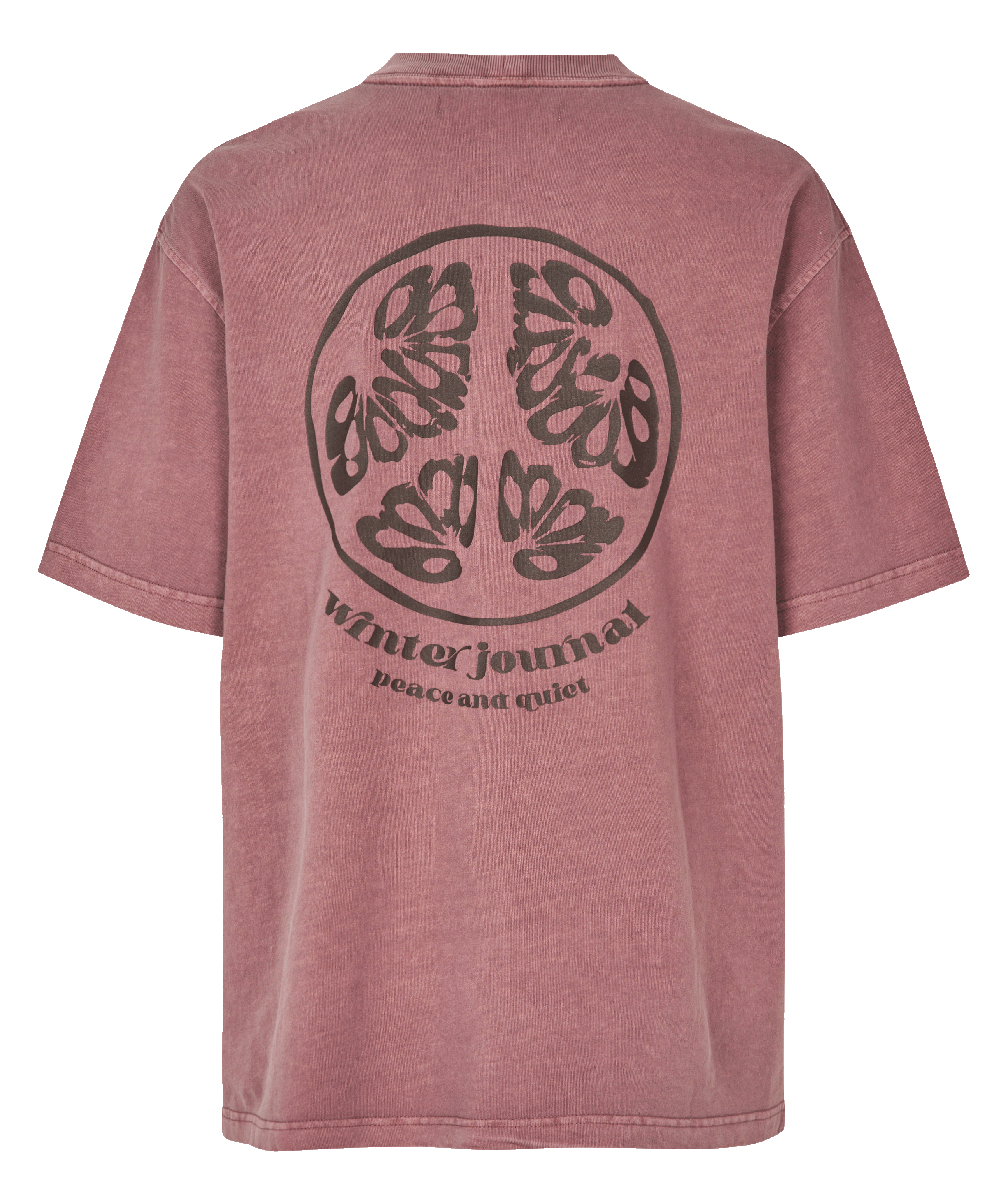 SAJOURNAL - Tee-shirt droit col rond en coton bio | Rose