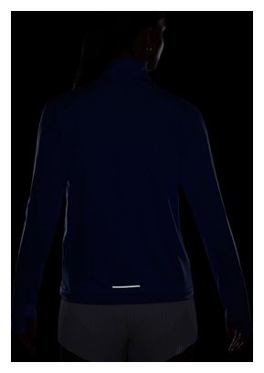 Haut 1/2 Zip Nike Dri-Fit Swoosh Bleu Femme