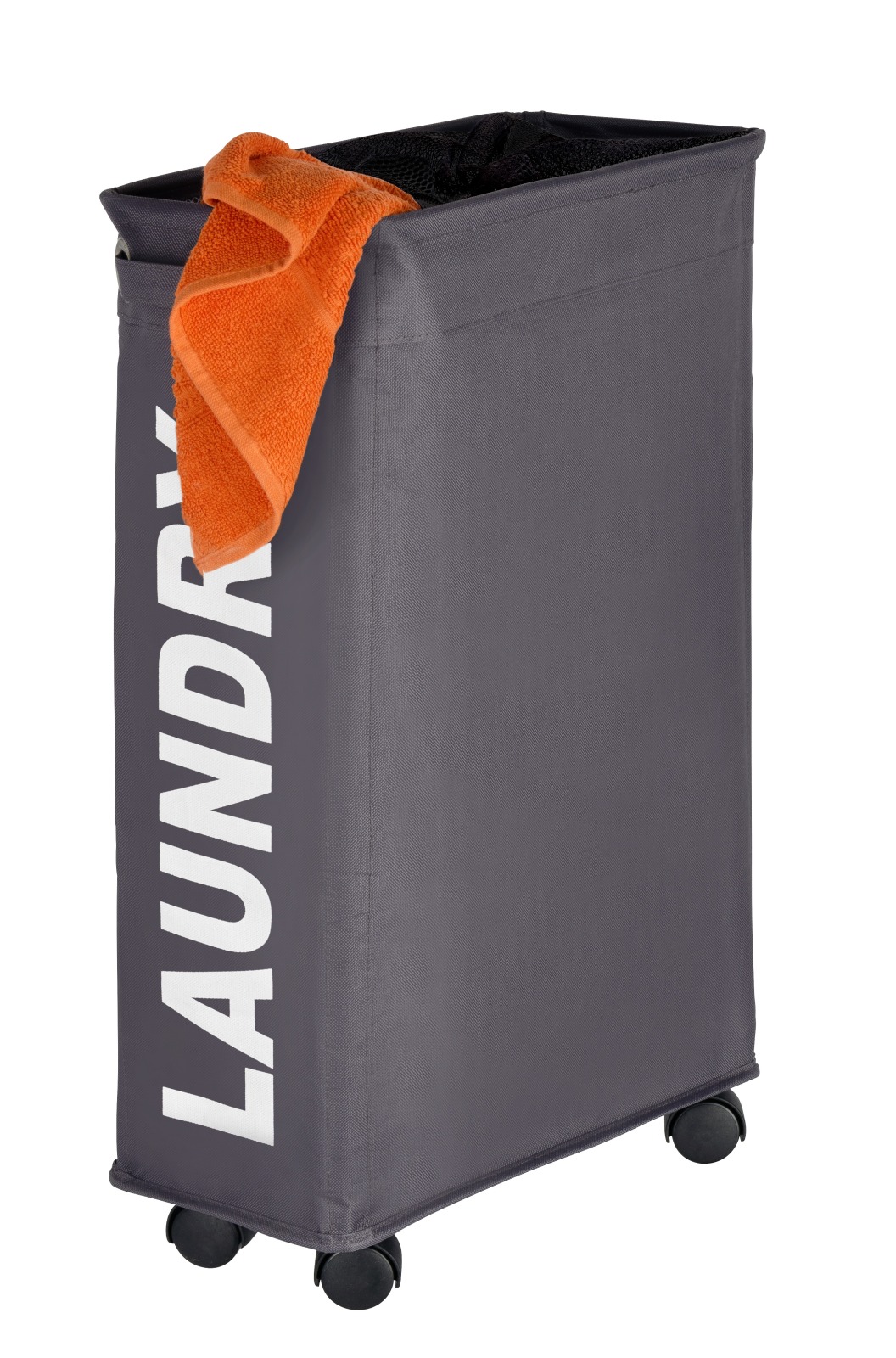WENKO Wäschesammler CORNO - grau - 43 Liter