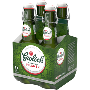 Grolsch Premium Pilsner Beugelflessen 4 x 450ml