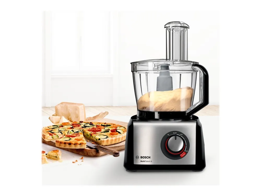 Bosch MultiTalent 8 MC812M865 - Køkkenmaskine - 1250 W - børstet rustfrit stål/sort