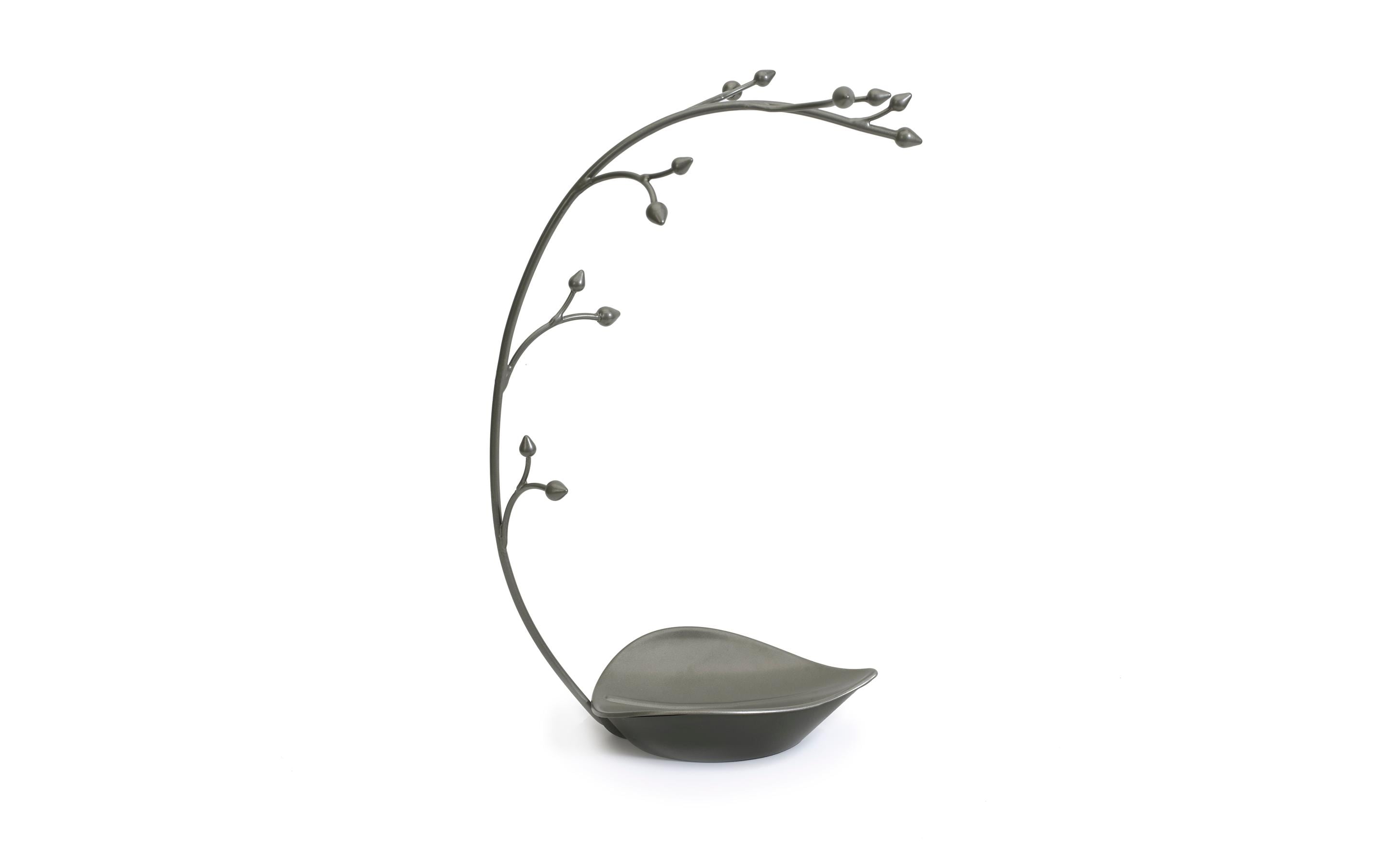 Schmuckhalter Orchid aus Metall, GrauSchmuckbaum in Grau