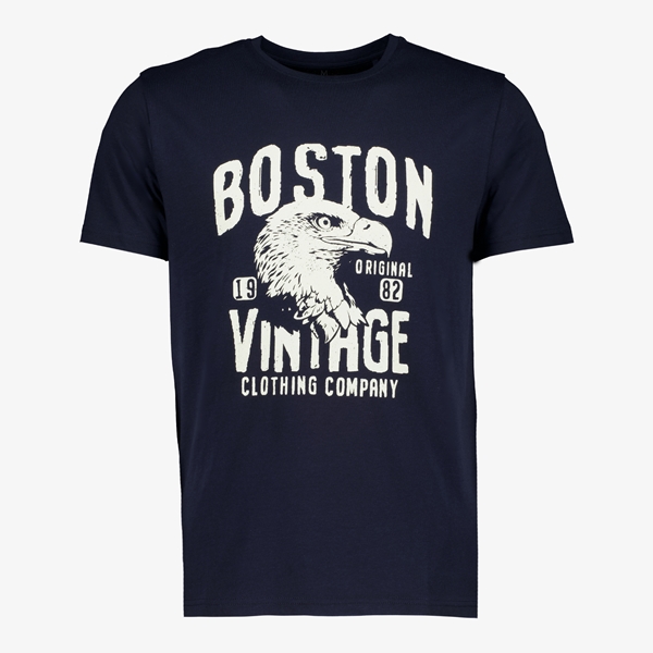 Unsigned heren T-shirt donkerblauw met opdruk