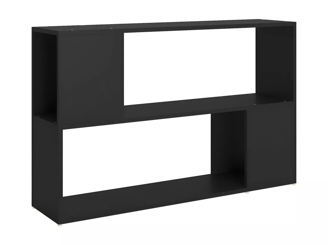 Bibliothèque Noir 100x24x63 cm Aggloméré