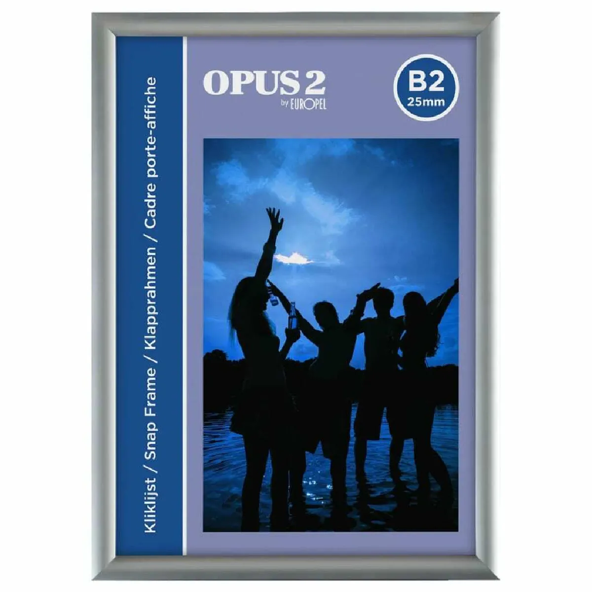 Europel Cadre Photo Clipsé B2 - Aluminium