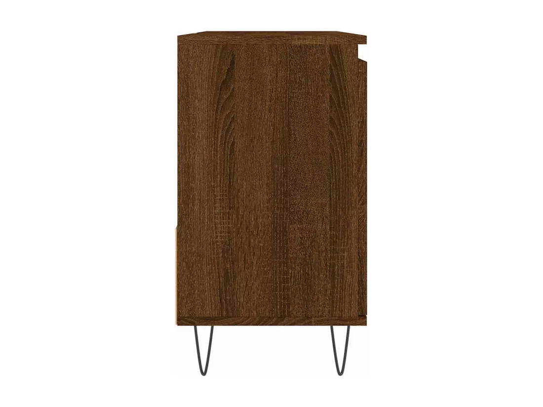 Armoire de bain chêne marron 65x33x60 cm bois d'ingénierie